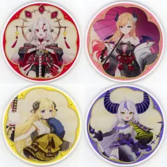 【中古】コースター 全4種セット アクリルコースター 「バーチャルYouTuber ホロライブ 節分フェア～笑う”角”には福来る～ 開催記念 Gratte animatecafe」 メニュー注文有償特典