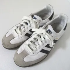 美品 adidas アディダスオリジナルス Samba OG サンバ OG ローカット レザースニーカー B75806 23.5cm ホワイト×ブラック レディース 古着 中古 USED