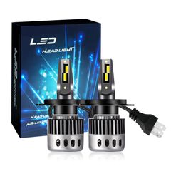 新品 1860 IP68超強防水性能 電圧9-36V CSPチップ搭載 静音ファン内蔵 4倍明るさアップ 6000K 10000LM*2 25W*2 ホワイト 2本セット LEDバルブ 内蔵ドライバー H4 H4 瞬間起動 車検対応 ヘッドライト 取付簡単 L