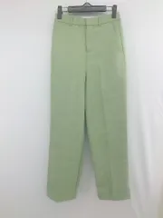 ◇ JEANASIS ジーナシス バックゴム 厚手 スラックス パンツ サイズF ライトグリーン系 レディース P  【1307150018459】