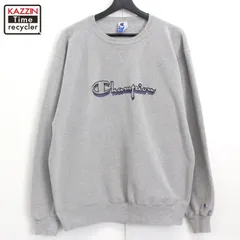 90s USA製 vintage Champion ロゴ 刺? スウェット トレーナー メンズ 表記XLサイズ