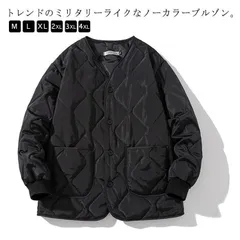 中綿ジャケット ノーカラージャケット メンズ ユニセックス アウター インナーダウン 襟なし キルティング ライナージャケット アウター 防寒 保温 中綿 ミリタリージャケット アウター 上着 ライト xzjhftt#