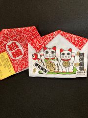 【お土産・ノベルティに！】招福招き猫　絵馬たたみふきん