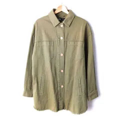 ザラ カバーオール ジャケット コットン100% アウター レディース Mサイズ カーキ ZARA 【中古】