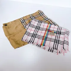Burberry バーバリー　ストール　スカーフ　2点まとめ　ブラウン　ピンク　管理番号KKVURA3360