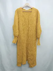 ◇ ⊇ SLY スライ 長袖 ロングカーディガン サイズF イエロー系 レディース E  【1503060008096】