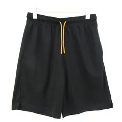 アンダーアーマー ショートパンツ ボトムス ビッグロゴ スポーツウエア メンズ MDサイズ 黒×オレンジ UNDER ARMOUR 【中古】