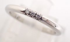 新品仕上げ済 TIFFANY&Co.(ティファニー) 3Pダイヤリング Pt950 プラチナ 4.1g 3ポイントダイヤモンド 8.5号 9号 レディース 指輪