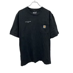 carhartt 半袖 ロゴTシャツ L ブラック プルオーバー ポケット付き ストリート カーハート 古着卸 アメリカ仕入 a705-5519