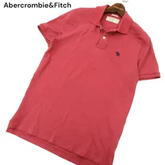Abercrombie&Fitch アバクロンビー＆フィッチ 春夏 トナカイ刺繍★ 半袖 ストレッチ 鹿の子 ポロシャツ Sz.S　メンズ