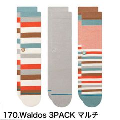STANCE スタンスソックス STANCE socks Waldos マルチ 3足 無地 シンプル 靴下 メンズ レディース 定番 ブランド おしゃれ スポーツ プレゼント ギフト 女性 彼氏 男性 大人