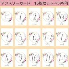 No.901マンスリーカード月齢フォト月齢カードニューボーンフォトベビーキッズアルバム命名書マンスリーフォト