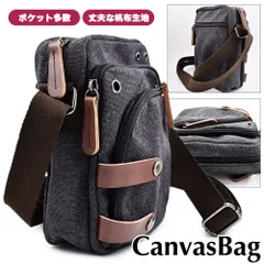 ポケット多数 帆布 レザー サコッシュ ショルダーバッグ 肩がけ カバン キャンバス 鞄 多収納 かばん メンズ レディース コンパクト ミニバッグ おしゃれ 黒 ブラック