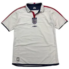 umbro ☆ イングランド 2003/2005 ユニフォーム 半袖 Tシャツ ゲームシャツ ホワイト M サッカー スポーツ 人気 古着 アンブロ■FF136