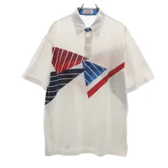 COTTON MIST 90s オールド 半袖 ポロシャツ L 白 メンズ 古着