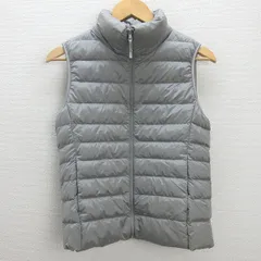 G■ユニクロ/UNIQLO ウルトラライトダウンベスト【M】灰/LADIES/35【中古】■