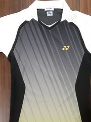 美品 YONEX ヨネックス VERY COOL ユニホーム ゲームシャツ S 黒 白