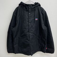 Levi's コーチジャケット ナイロンジャケット ボア フリース ブラック フード付き【メンズL】