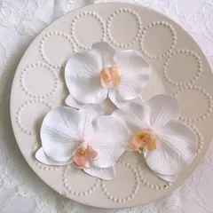 【24時間以内発送】ほんのりピンクの胡蝶蘭　和装髪飾り　前撮り