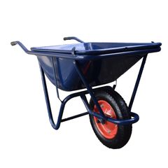 耐荷重120kg 運搬用一輪車 水積載61L/砂積載98L 13インチエアタイヤ