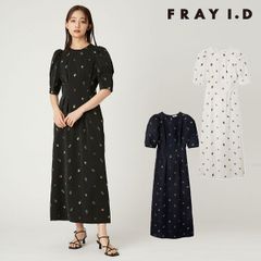 【爆速配送】【SALE30%OFF】【即納】フレイアイディー FRAY I.D ワンピース 25春夏 フルーツエンブロイダリーパフスリーブワンピース ロング丈 半袖 ドレス fwfo252090