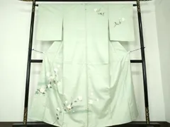 本加賀友禅付けさげ白山紬地成竹登茂男