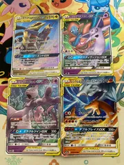 【GXタッグチームRR 4枚まとめ売り特価】 ミュウツー＆ミュウ レシラム＆リザードン  ガブリアス＆ギラティナ エーフィ＆デオキシス