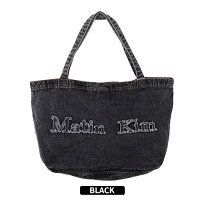 【正規品】 MATIN KIM トートバッグ LOGO WASHED DENIM TOTE BAG ☆ カバン 鞄 バッグ ロゴ レディース メンズ