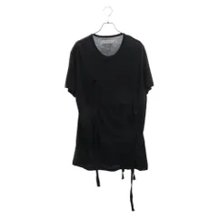 Yohji Yamamoto POUR HOMME (ヨウジヤマモト プールオム) 22SS 紐調節 半袖Tシャツ HG-T17-076 ブラックのサムネイル