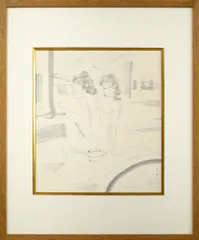 裸婦、美人画、絵画6Fピアノの前、山本英二、真作、肉筆、高塚省吾、森本草介。 裸婦、美人画、絵画6Fピアノの前、山本英二、真作、肉筆、高塚