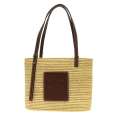 【美品】ロエベ　スクエア　かごバッグ　トート ロエベ LOEWE スクエアバスケット スモール ベージュ×ブラック