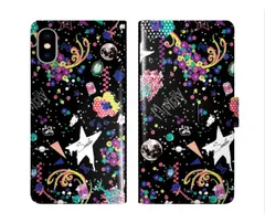 [iPhone14 Pro Max] iPhone15 ケース スカラー スマホケース 手帳型 iPhone16 ケース iPhone 16 15 14 13 SE 第3世代 第2世代 スマホカバー 全機種対応 手帳 ScoLar ミステリー 宇宙柄 ブラック