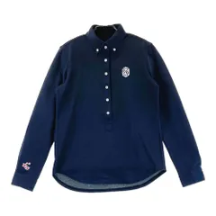 サイズ：0 PEARLY GATES パーリーゲイツ  長袖ポロシャツ ボタンダウン  ネイビー系 [240101330246]# ゴルフウェア レディース ストスト