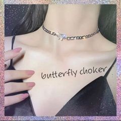 バタフライチョーカー 蝶 ネックレス y2k 韓国 ワンホン
