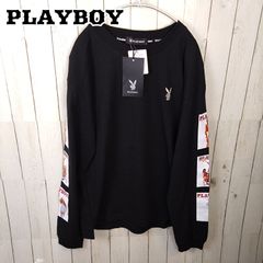 PLAYBOY プレイボーイ スリーブプリントカットソー メンズ M