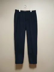 新品未使用　COS ネイビー スラックス EUR 46 THE WIDE-LEG WOOL TROUSERS ワイドレッグウールパンツ｜COS コス 公式