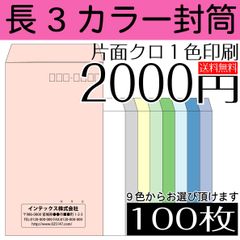 オリジナル名入れ封筒印刷　100枚【送料無料】