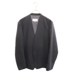 Maison Margiela (メゾンマルジェラ) 18AW ノーカラー ウール ジャケット ネイビー S50BN0357 S44330のサムネイル