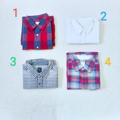 【4点セット】GAP レディースシャツ(春夏用)　長袖　綿100％　【まとめ買い】