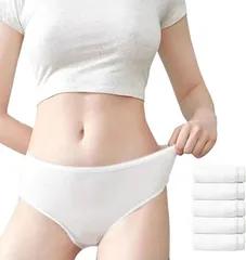TUISKU 使い捨てパンツ 21枚セット 個包装 下着 レディース ショーツ 大人用 入院 災害用 柔らかめ 綿100%(ホワイト,  L)