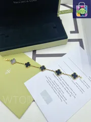 [Van Cleef & Arpels] ヴァン クリーフ＆アーペル 四つ葉のクローバー ブラックヒョウモン ブレスレット｜本日限定特価｜新品未使用-WTO輸入1
