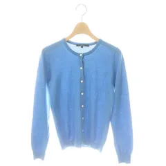 マカフィー MACPHEE トゥモローランド ニット カーディガン 長袖 丸首 クルーネック 1 セルリアンブルー /ES ■OS