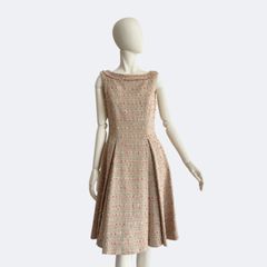 美品♡フォクシー ツイードフレアワンピース サンドマルチ 定価13万円