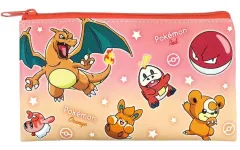【中古】バッグ 集合 グラデーション レッド＆オレンジ フラットマルチポーチ 「ポケットモンスター」