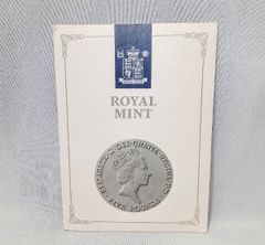 イギリス 英国 1990年 エリザベス女王 エリザベス 皇太后生誕90周年記念 コイン 5ポンド バラ アザミ ROYAL MINT 台紙付き