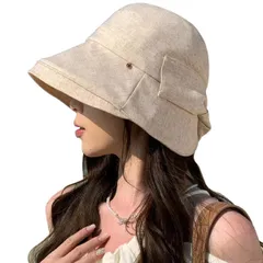 【人気商品】[Yosang] レディース帽子 バケットハット 春夏 UVカット おしゃれ つば広 深め 小顔効果 リボン付き 日焼け対策 あご紐 折りたたみ 散歩 海 アウトドア 旅行