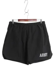 【お得なクーポン配布中!】 米軍実物 US ARMY アーミー ナイロン トレーニング ショートパンツ メンズ L 程/ ショーツ 短パン 海パン 水陸両用 インナー付き 軍物 黒