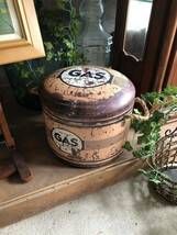 アンティーク調　ドラム缶調　ペール缶スツール　レザー 張椅子　収納Box  未使用