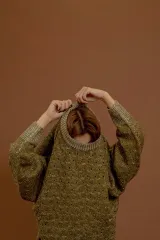 lawgy mix color button knit - メルカリ