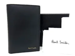 ■新品■未使用■ Paul Smith ポールスミス レザー 二つ折り 財布 ウォレット 小銭入れ 札入れ メンズ ブラック系 AQ3375